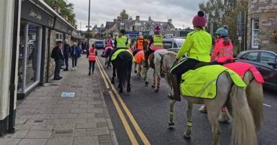 Perthshire horse riders demonstrate for reduced speed and road space - www.dailyrecord.co.uk - Britain