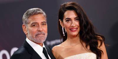 George Clooney Has The Cutest Red Carpet Moment With Amal Clooney at 'Tender Bar' Premiere in London - www.justjared.com - London