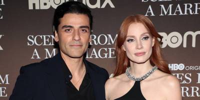 Jessica Chastain & Oscar Isaac Celebrate Series Finale of 'Scenes From A Marriage' In NYC - www.justjared.com - New York