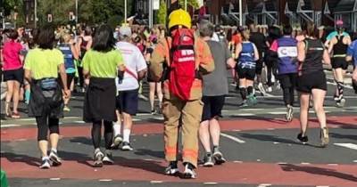 Inspirational firefighters whose families were devastated by dementia take on marathon in full fire gear - www.manchestereveningnews.co.uk - county Marathon - city Manchester, county Marathon
