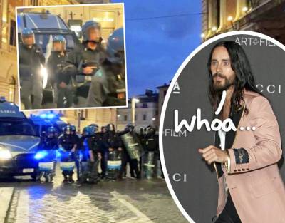 Jared Leto Tear-Gassed In Italy After Stumbling Into Anti-Vax Protest! - perezhilton.com - Italy