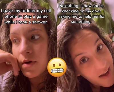 This Poor Mom’s Toddler Accidentally Filmed Her In The Shower On Instagram Live! - perezhilton.com