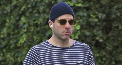 Zachary Quinto Goes for Walk Around the Neighborhood with His Dogs - www.justjared.com - USA - New York - county Story