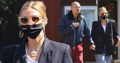 Ashlee Simpson and Evan Ross stroll hand in hand through Brentwood - www.msn.com - Adidas