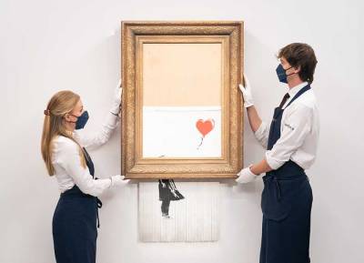 Shredded Banksy artwork sells for record-breaking €21.9 million - evoke.ie