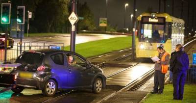 Trams suspended after car mistakenly ends up on tracks - www.manchestereveningnews.co.uk