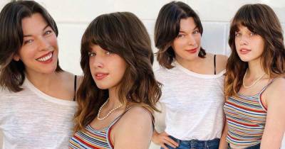 Milla Jovovich and daughter Ever debut 'mommy/daughter haircuts' - www.msn.com - Canada