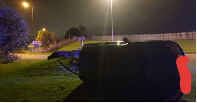 Drink-drive suspect overturns car after exiting M62 - www.manchestereveningnews.co.uk - Manchester