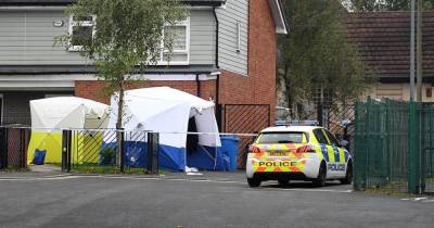 Forensic tents in place outside Manchester house after man stabbed - www.manchestereveningnews.co.uk - Manchester