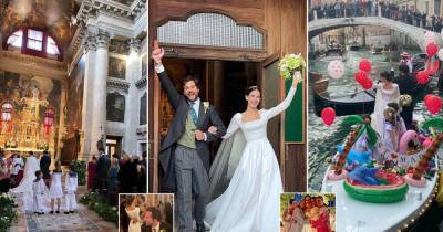 Socialite Vera Arrivabene marries her beau in a Prada gown in Venice - www.msn.com - Spain - city Venice