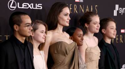 Angelina Jolie Brings Five of Her Kids to 'Eternals' Red Carpet Premiere - See Photos! - www.justjared.com - Hollywood