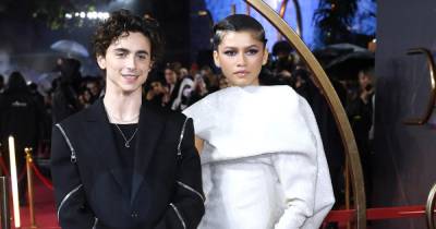 Red Carpet - Rick Owens - Laughs! Handshakes! Zendaya and Timothee Chalamet Are Seriously Costar Goals on ‘Dune’ Red Carpet - usmagazine.com