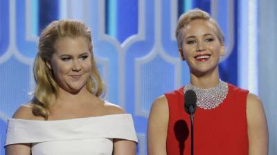 Pregnant Jennifer Lawrence and Amy Schumer Attend Rally for Abortion Justice -- Pic - www.etonline.com