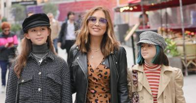 Myleene Klass' daughters look so grown up in stylish outfits on walk with mum - www.ok.co.uk - London