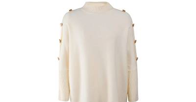 The Touch of Gold Hardware Makes This Fall Sweater So Elegant - www.usmagazine.com