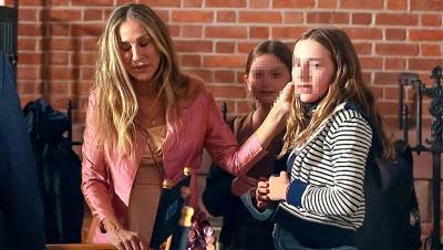 Sarah Jessica Parker Hugs Rarely See Daughter Tabitha, 12, During Set Visit On ‘SATC’ Reboot - hollywoodlife.com