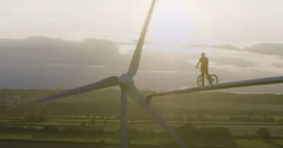 Hair-raising clip shows pro-cyclist Danny MacAskill try terrifying stunt on wind turbine blade - www.dailyrecord.co.uk - Scotland