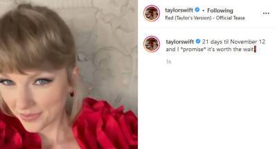 Taylor Swift Posts Her First Instagram Reel with Preview of 'Red (Taylor's Version)' & New Merch! - www.justjared.com