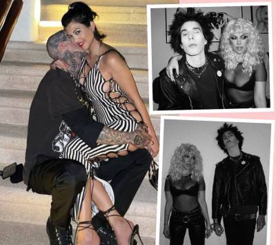 Kourtney Kardashian & Travis Barker Dress Up As Controversial, Infamous Rock Couple Sid & Nancy - perezhilton.com