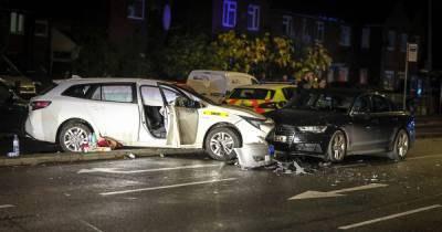 Road littered with debris and man arrested for drink-driving after horror smash - www.manchestereveningnews.co.uk - Manchester