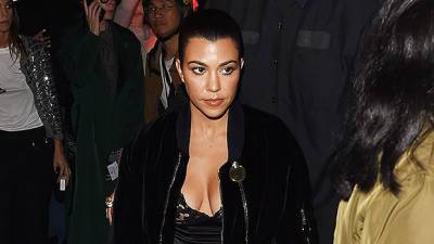 Kourtney Kardashian Stuns In Leather Top After Visiting Haunted Hayride With Travis Barker Kids - hollywoodlife.com