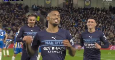 What Phil Foden said to Gabriel Jesus after debatable Man City goal at Brighton - www.manchestereveningnews.co.uk - Manchester