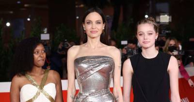 Angelina Jolie dazzles in a metallic silver gown at Eternals premiere - www.msn.com - Italy - Rome