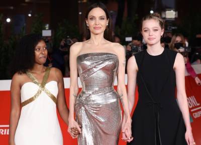 Angelina Jolie is doting mum as she walks the red carpet hand with Zahara and Shiloh - evoke.ie - Los Angeles - Rome