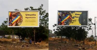 Zimbabwe | Despair as landmark LGBTIQ billboard vandalised - www.mambaonline.com - Zimbabwe