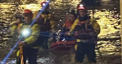 Four rescued from flooded Scots business and two road bridges 'washed away' as rain batters country - www.dailyrecord.co.uk - Scotland