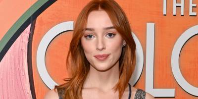 Phoebe Dynevor Welcomed Her Change of Wardrobe For New Movie 'The Colour Room' - www.justjared.com - London