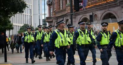 Heavy police presence in Manchester city centre as Tory conference begins - www.manchestereveningnews.co.uk - Britain - Manchester