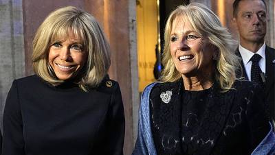 Jill Biden Wife Of French President Brigitte Macron Twin In Outfits As They Joke They’re Like ‘Sisters’ - hollywoodlife.com - France - USA - Italy - Rome