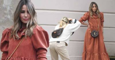Rachel Stevens showcases her autumn style in orange puff sleeve dress - www.msn.com - Britain - London