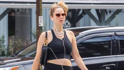 Jennifer Lawrence Shows Off Growing Baby Bump In Black Crop Top — Photos - hollywoodlife.com - New York