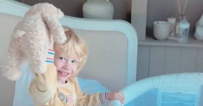 Stacey Solomon's son Rex dresses teddy in video as she preps him to be a big brother - www.ok.co.uk