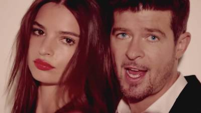 Emily Ratajkowski Says Robin Thicke Groped Her Bare Breasts on Set of ‘Blurred Lines’ Music Video - thewrap.com - Britain