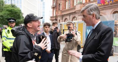 "You're just another Eton millionaire Tory who looks down on disabled people" - Man with cerebral palsy berates Jacob Rees-Mogg outside Tory conference - www.manchestereveningnews.co.uk - Manchester