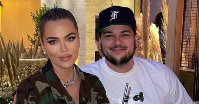 Kim Kardashian shares rare snap of bother Rob with Khloe at family meal - www.ok.co.uk