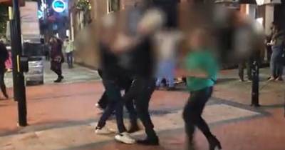 City centre punch-up caught on film as man floored on busy street - www.dailyrecord.co.uk - Scotland