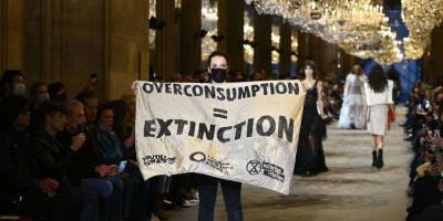 An Extinction Rebellion Protester Stormed The Louis Vuitton Catwalk - www.msn.com
