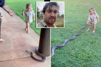 Wildlife host faces backlash for letting 2-year-old handle giant snake - nypost.com - Australia