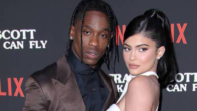 Kylie Jenner Wears Tight Black Jumpsuit As She Holds Hands With Travis Scott On Halloween - hollywoodlife.com