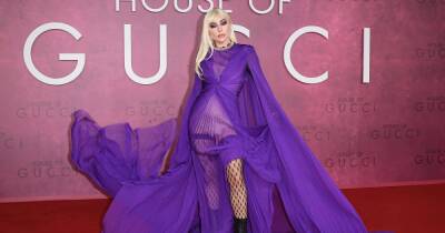 Lady Gaga Dominates the ‘House of Gucci’ Premiere in Fishnets, Platform Boots and a Jaw-Dropping Purple Dress - www.usmagazine.com - Britain