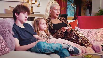 Christina Aguilera Plays Video Games With Kids Max, 13, Summer, 7, In Rare Video For Nintendo Ad - hollywoodlife.com