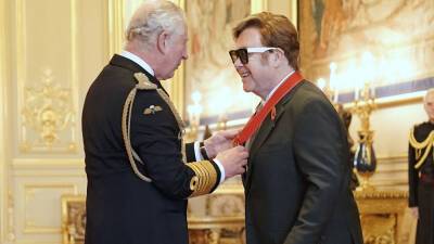 Elton John receives award from the British royal family - www.foxnews.com - Britain