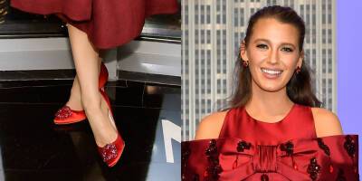 Blake Lively Reveals She Painted Her Manolo Blahniks with Nail Polish for Latest Appearance - www.justjared.com - New York - Poland