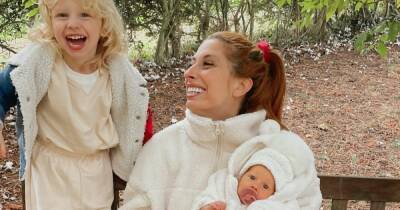 Stacey Solomon uploads adorable video of Rex pushing baby Rose in his toy pram - www.ok.co.uk