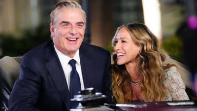 Chris Noth Says He Loves 'Every Minute' With Sarah Jessica Parker as He Shares BTS 'SATC' Reboot Pic - www.etonline.com - city Madison