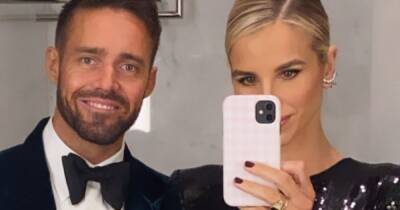 Vogue Williams flaunts baby bump in tight black gown at awards with husband Spencer - www.ok.co.uk - New York - Ireland
